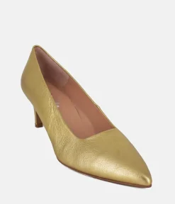 Cinderella Shoes Stylish Metallic Gold Heels