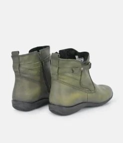 Cinderella Shoes Stylish Green Ankle Bootie