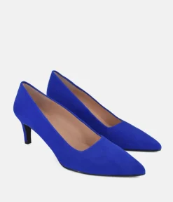 Cinderella Shoes Stylish Royal Blue Suede Heels