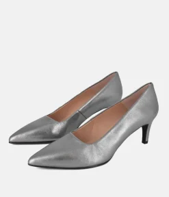 Cinderella Shoes Stylish Metallic Silver Heels