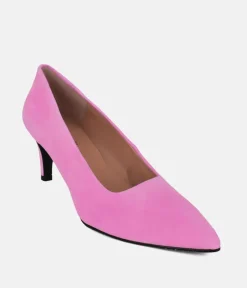 Cinderella Shoes Stylish Pink Suede Heels