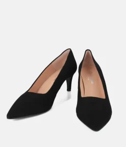 Cinderella Shoes Stylish Black Suede Heels