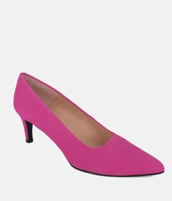 Cinderella Shoes Stylish Hot Pink Suede Heels