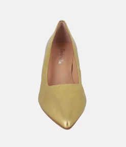 Cinderella Shoes Stylish Metallic Gold Heels