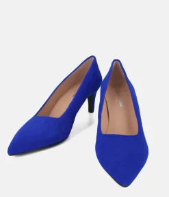 Cinderella Shoes Stylish Royal Blue Suede Heels