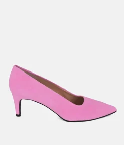 Cinderella Shoes Stylish Pink Suede Heels