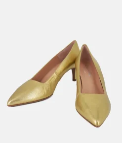 Cinderella Shoes Stylish Metallic Gold Heels