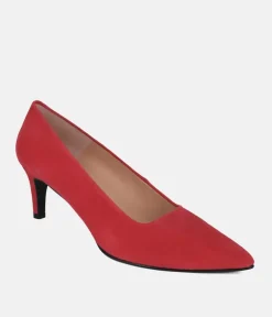 Cinderella Shoes Stylish Red Suede Heels