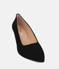 Cinderella Shoes Stylish Black Suede Heels