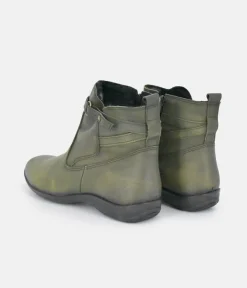 Cinderella Shoes Stylish Green Ankle Bootie