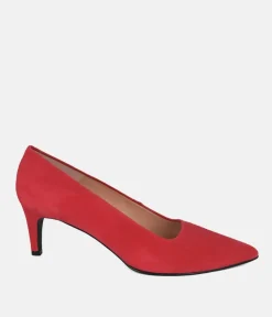 Cinderella Shoes Stylish Red Suede Heels
