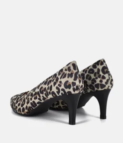 Cinderella Shoes Stylish Leopard Print Suede Heels
