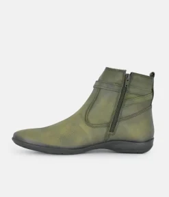 Cinderella Shoes Stylish Green Ankle Bootie