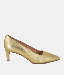 Cinderella Shoes Stylish Metallic Gold Heels