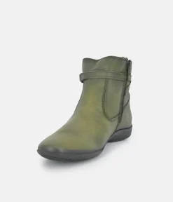 Cinderella Shoes Stylish Green Ankle Bootie