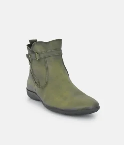 Cinderella Shoes Stylish Green Ankle Bootie