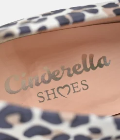 Cinderella Shoes Stylish Leopard Print Suede Heels