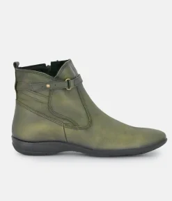 Cinderella Shoes Stylish Green Ankle Bootie