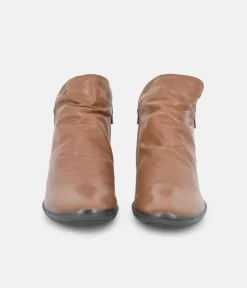 Cinderella Shoes Versatile Brown Ankle Bootie