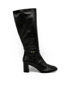 Cinderella Stylish Long Black Leather Boots