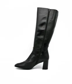Cinderella Stylish Long Black Leather Boots