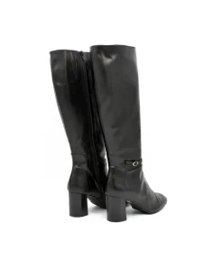 Cinderella Stylish Long Black Leather Boots