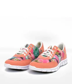 Cinderella Vegan Cute Coral Rose Trainers