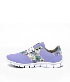 Cinderella Vegan Pretty Floral Lavender Trainers