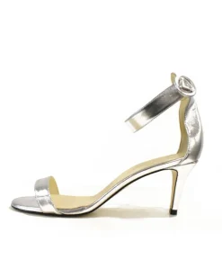 Cinderella Vegan Shoes – Barely There Metallic Silver Sandals