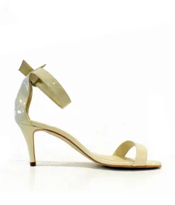 Cinderella Vegan Shoes – Barely There Beige Patent Sandals