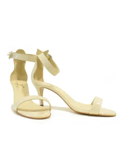Cinderella Vegan Shoes – Barely There Beige Patent Sandals
