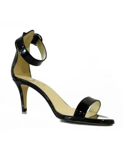 Cinderella Vegan Shoes – Barely There Black Patent Sandals