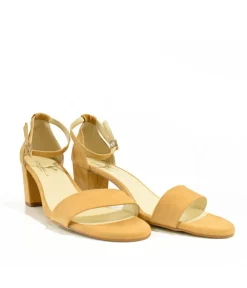 Cinderella Vegan Shoes – Sunshine Yellow Block Heels