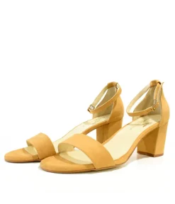 Cinderella Vegan Shoes – Sunshine Yellow Block Heels