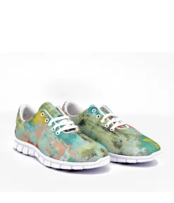 Cinderella Vegan Sporty Orange/Green Trainers