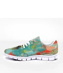 Cinderella Vegan Sporty Orange/Green Trainers