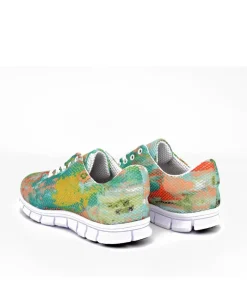 Cinderella Vegan Sporty Orange/Green Trainers
