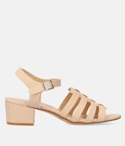 Classic Beige Block Heel Sandal