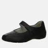 Classic Black Leather Wide Fit Casual Mary Jane Shoes