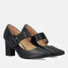 Classic Black Mary Jane Style Block Heels