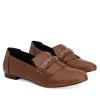 Classic Brown Faux Leather Fringe Loafer