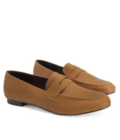 Classic Camel Suedette Penny Loafers