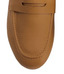 Classic Camel Suedette Penny Loafers