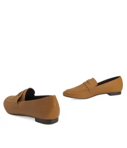 Classic Camel Suedette Penny Loafers