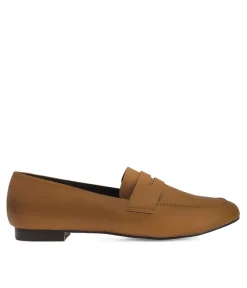 Classic Camel Suedette Penny Loafers