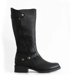 Classic Long Black Nubuck Leather Boots