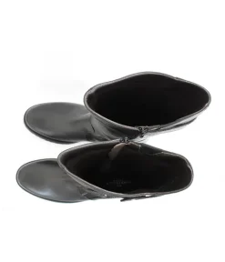 Classic Long Black Nubuck Leather Boots