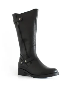 Classic Long Black Nubuck Leather Boots