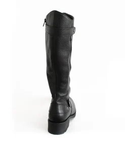 Classic Long Black Nubuck Leather Boots