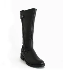 Classic Long Black Nubuck Leather Boots